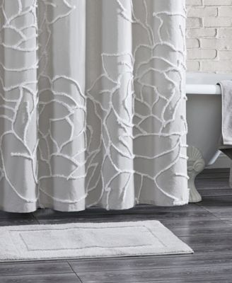 Chenille Rose Shower Curtain, 72" x 72"