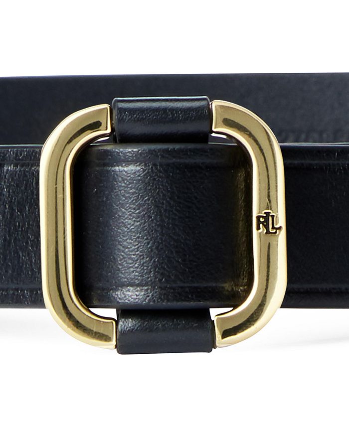 Lauren Ralph Lauren Blue Monogram Jacquard Slide-Buckle Belt - Macy's