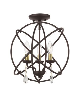 Aria 3 Lights Convertible Chandelier or Semi Flush