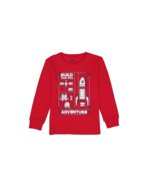 image of Toddler Boys Long Sleeve Text with Graphic Crew Neck Thermal