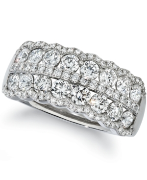 image of Le Vian Vanilla Diamond Double Row Cluster Ring (1-5/8 ct. t.w.) in Platinum
