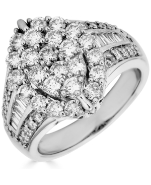 image of Diamond Cluster Ring (2 ct. t.w.) in 14k White Gold