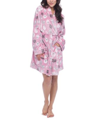 Munki Munki - Sheep-Print Fleece Wrap Robe