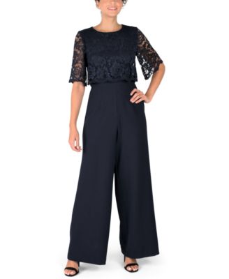 lace overlay jumpsuit