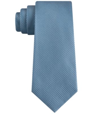 Calvin Klein - Men's Slim Double Thread Dot Grid Silk Tie