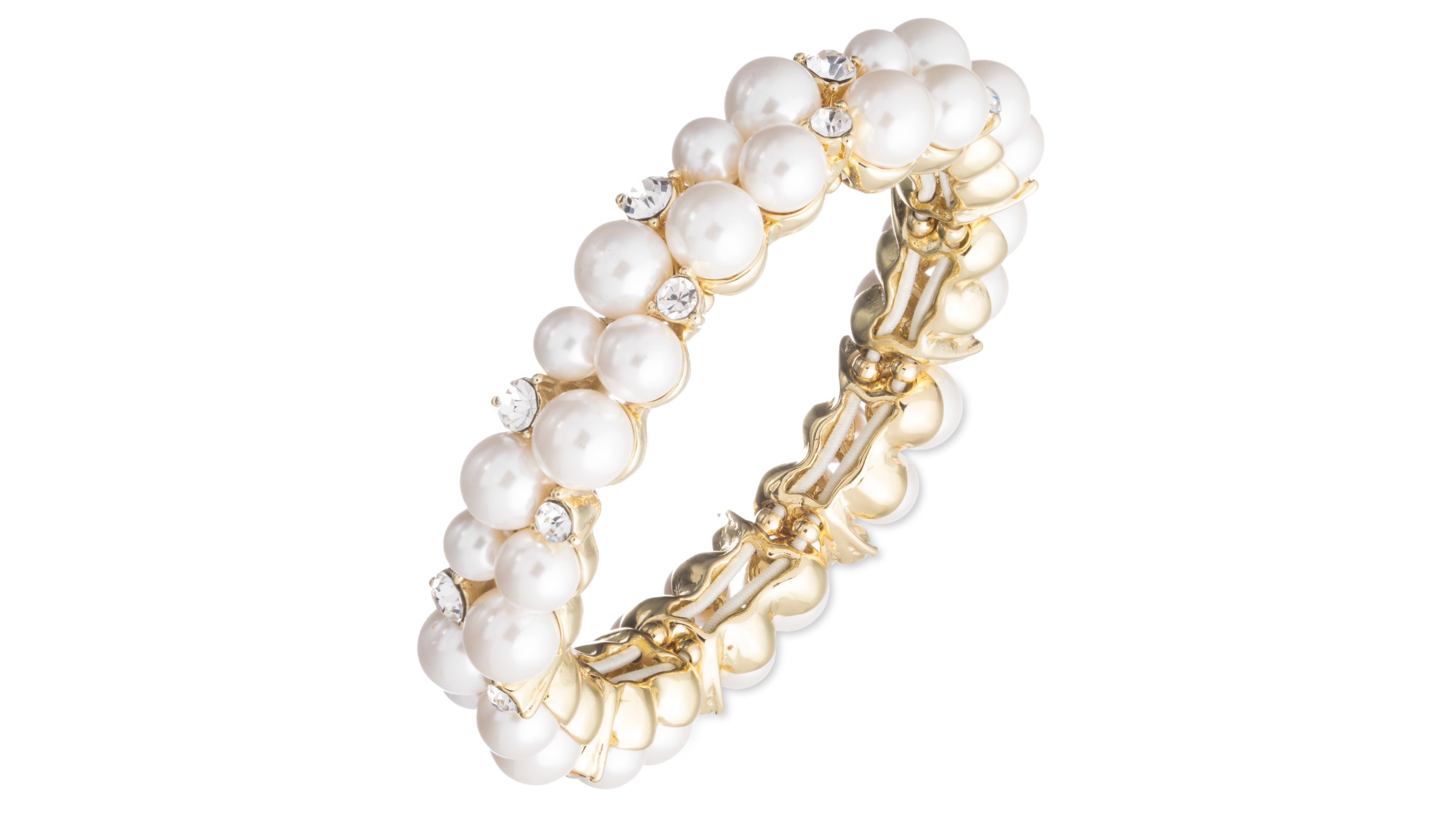 Anne Klein Pearl Cluster Stretch Bracelet