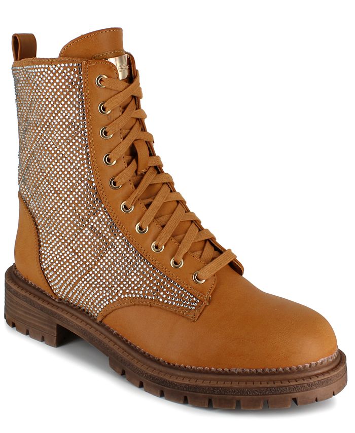 bebe Women s Dorienne Combat Boots Macy s