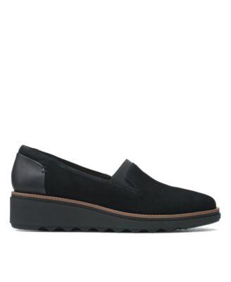 clarks black loafers ladies