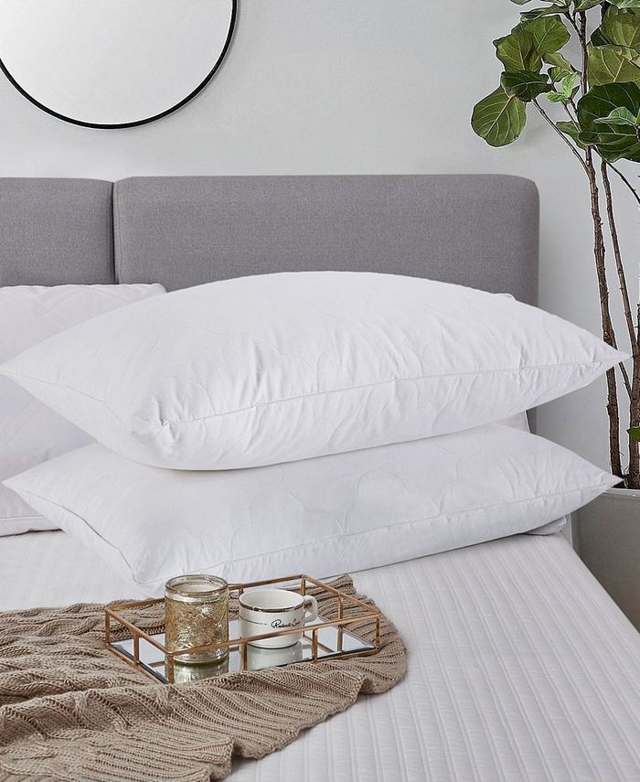 UNIKOME Standard/Queen Down Feather Bed Pillows, 2 Pack Macy's