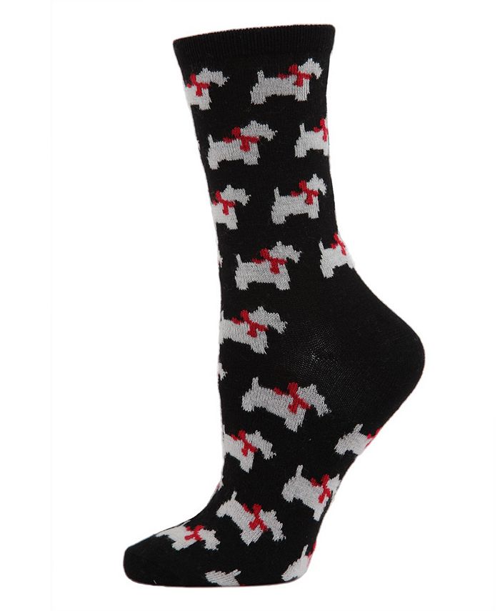 MeMoi Ribbon Collar Dog Cashmere Women's Crew Socks - Macy's