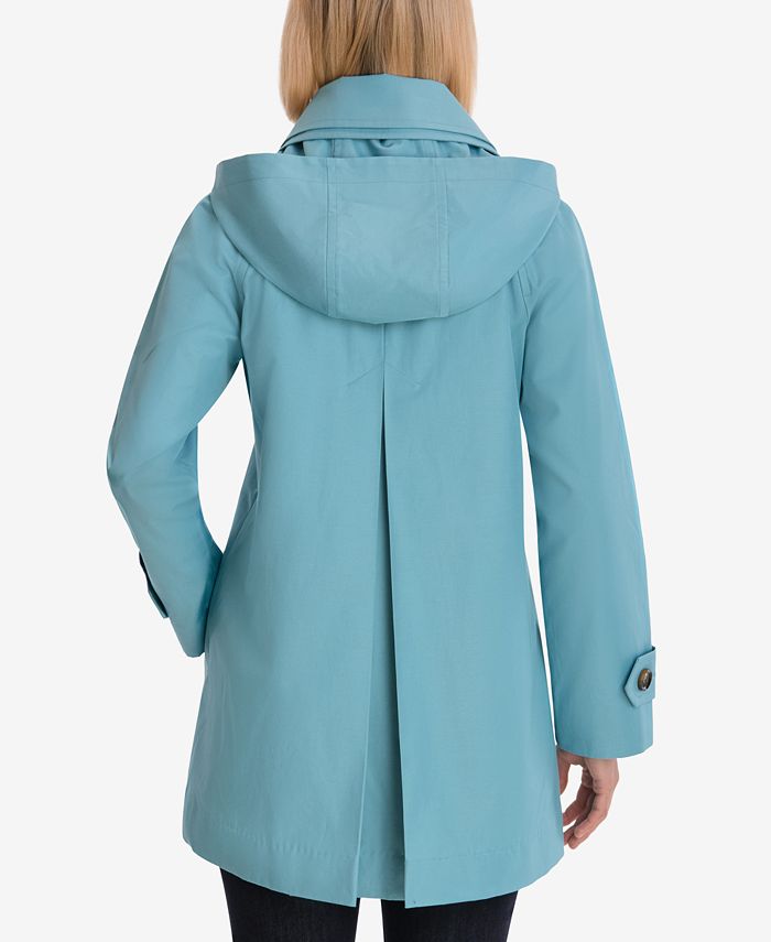London Fog Petite SingleBreasted Hooded Raincoat & Reviews Coats