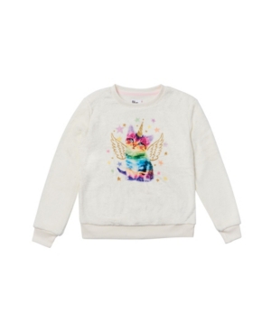 image of Big Girls Long Sleeve Graphic Pullover