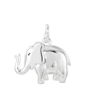 image of Fine Silver Plated Elephant Charm