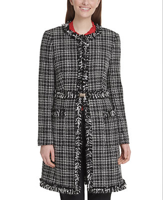 DKNY Petite Tweed Topper Jacket - Macy's