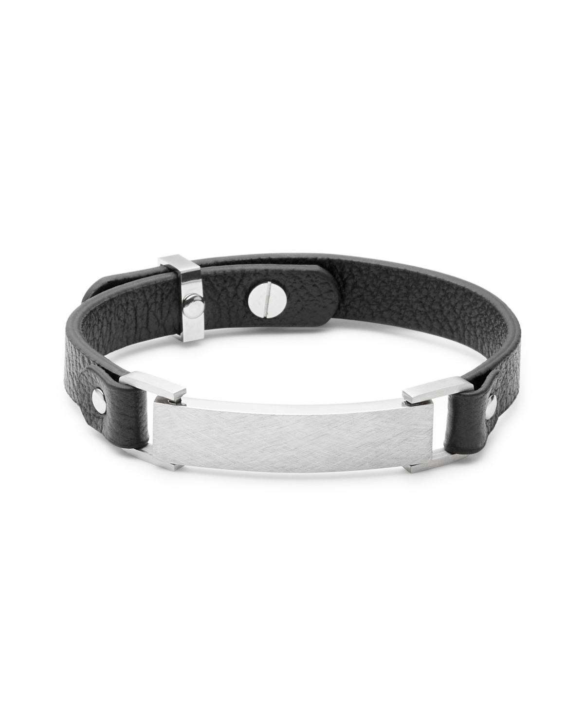Eve's Jewelry Men's Slim Adjustable Id Bracelet