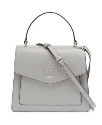 Whitney polished leather top handle online satchel