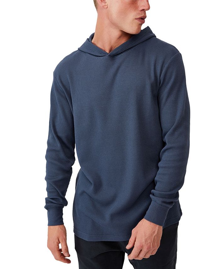 Hooded waffle shirt top