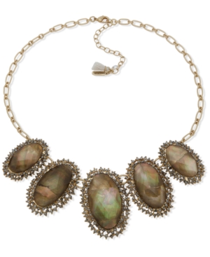 image of lonna & lilly Gold-Tone Stone Frontal Necklace, 16