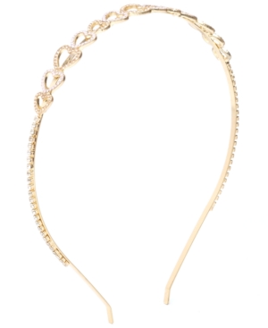 image of lonna & lilly Gold-Tone Pave & Imitation Pearl Heart Headband
