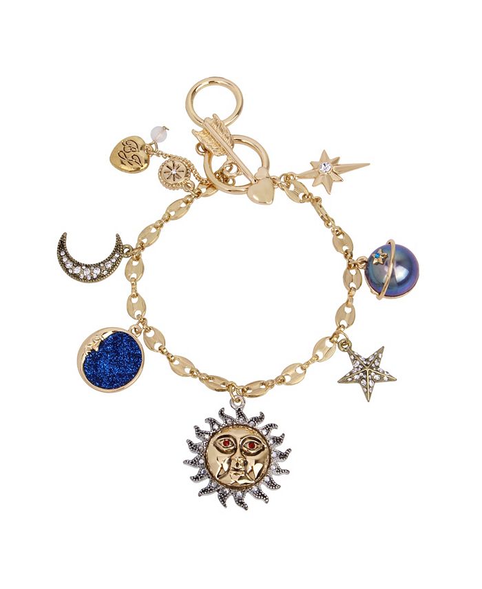 Betsey Johnson Celestial Mixed Charm Bracelet Macy s