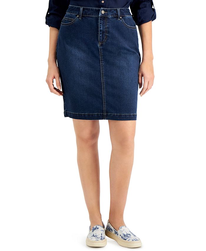 Charter Club Women's Denim Skirt, Created for Macy's - Macy's