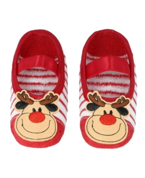 Baby Boys and Girls Anti-Slip Socks with Reindeer Applique