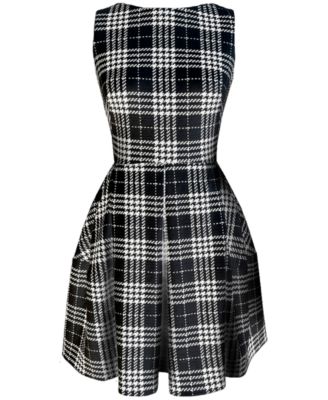 tartan fit and flare dress