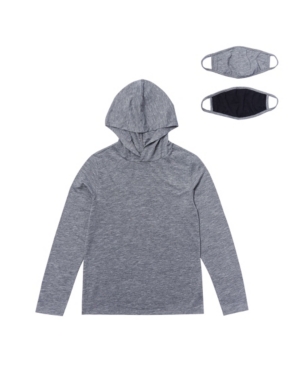 image of Big Boys Long Sleeve Hooded Tee with Matching Masks