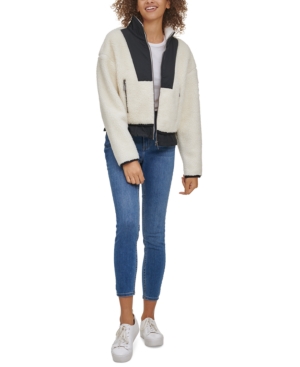 Calvin Klein Jeans Faux-Sherpa Contrast Jacket