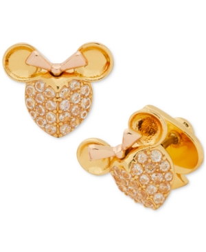 image of Kate Spade New York Two-Tone Pave Minnie Stud Earrings