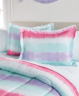 Kids Tie Dye Stripe Comforter Set, Twin