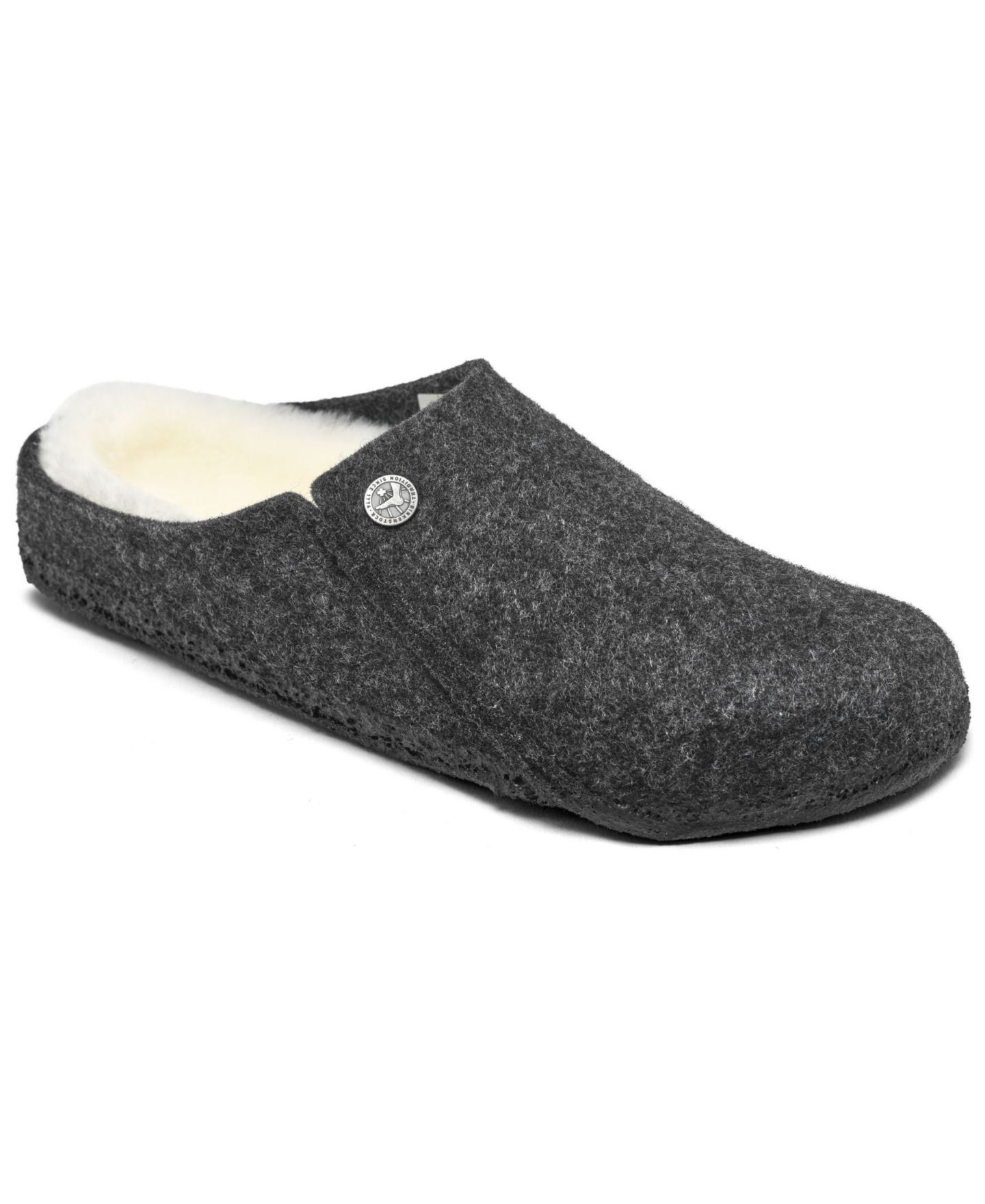 Женские сабо Birkenstock Zermatt Clog Slippers, цвет: Тёмный серый — фото 1