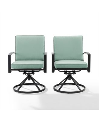 Kaplan 2 Piece Outdoor Dining Swivel Chair Set