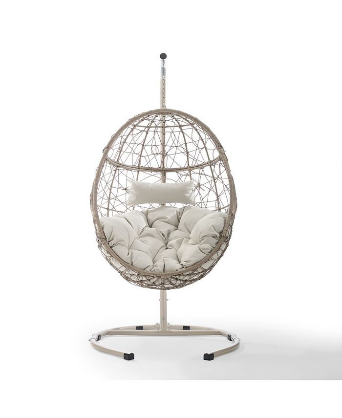 Crosley Cleo Outdoor Wicker Hanging Egg Chair Macy's