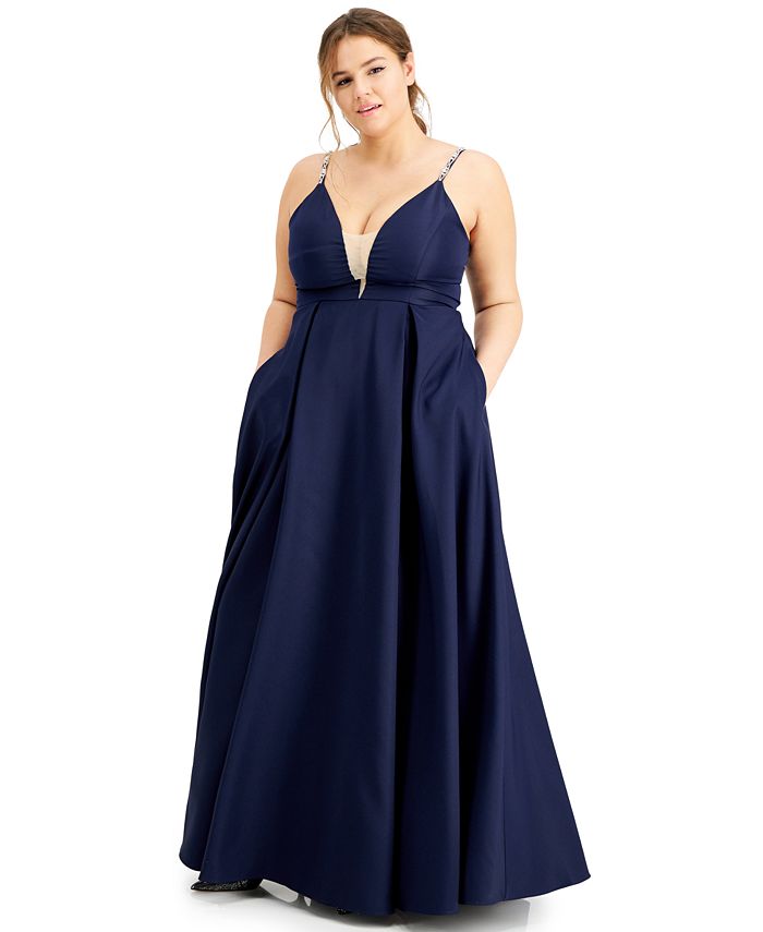 Speechless Trendy Plus Size BeadedStrap Gown Macy's