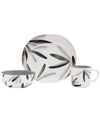 Baum - Aquaflora Grey 16 Piece Dinnerware Set