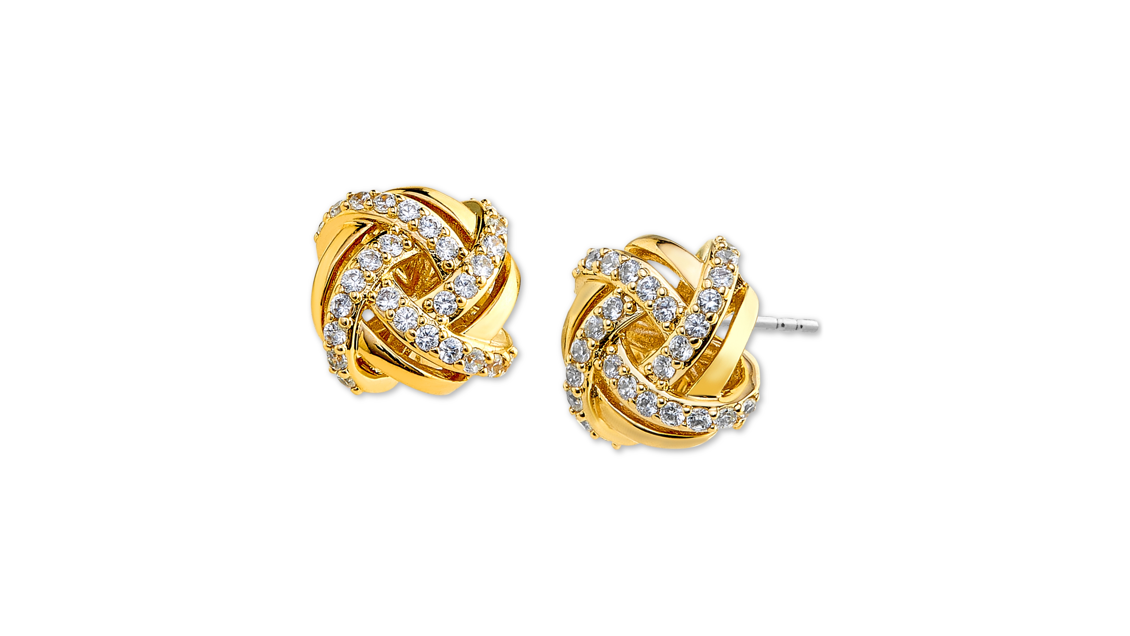 Eliot Danori Pave Knot Stud Earrings, Created for Macy's