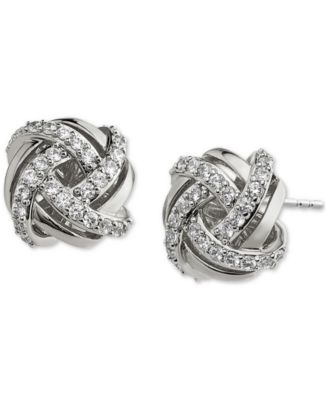 Eliot Danori Pavé Knot Stud Earrings, Created for Macy's - Macy's