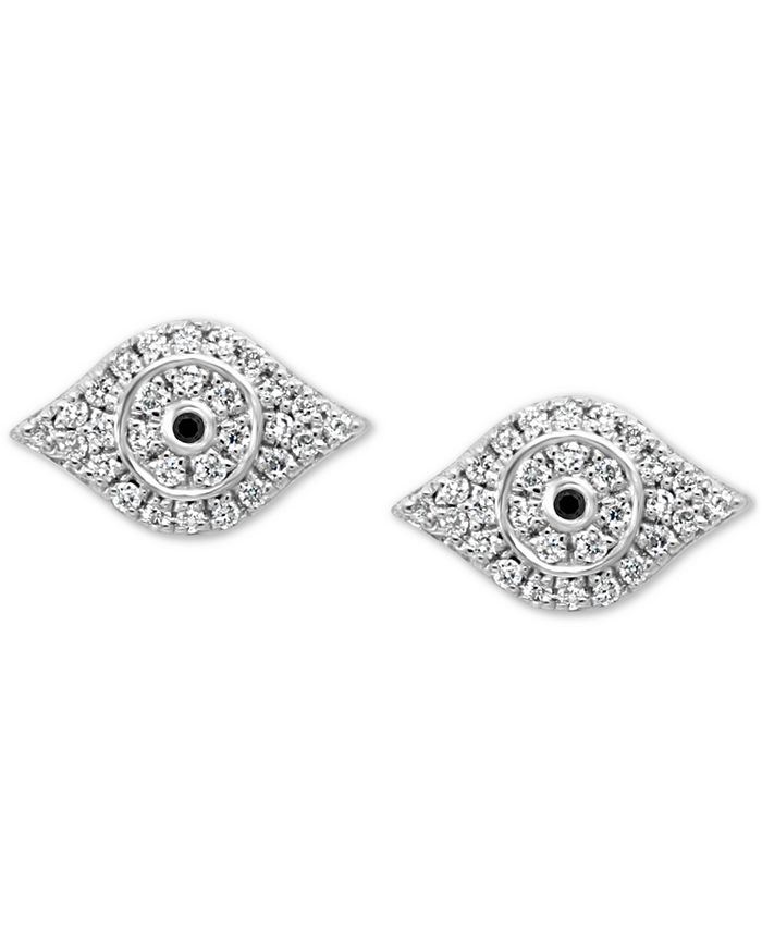 EFFY Collection - EFFY&reg; Diamond Evil Eye Stud Earrings (1/6 ct. t.w.) in Sterling Silver