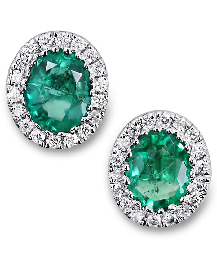 Macys emerald earrings clearance
