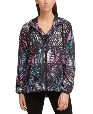 Dkny Sport Tropic Shade Printed Windbreaker