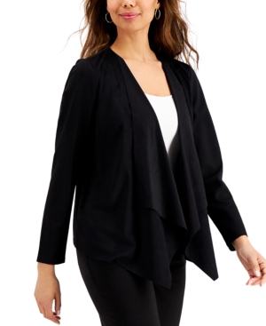 Jm Collection Moleskin Open-Front Jacket Created for Macy's