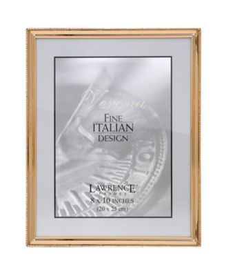 Polished Metal Picture Frame - Bead Border Design, 8" x 10"