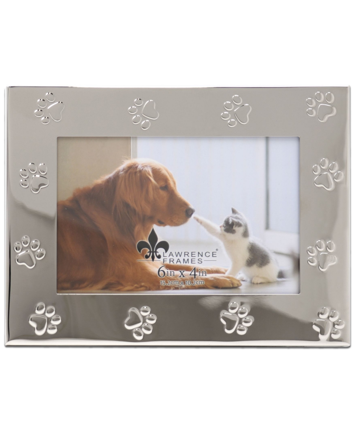 Metal Dog or Cat Picture Frame - Paw Print Pet Design, 4