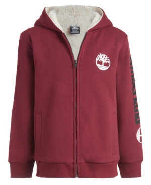 image of Big Boys Solid Sherpa Lined Zip Hoodie