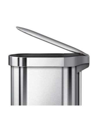 45 Liter Slim Kitchen Trash Can with Liner Pocket