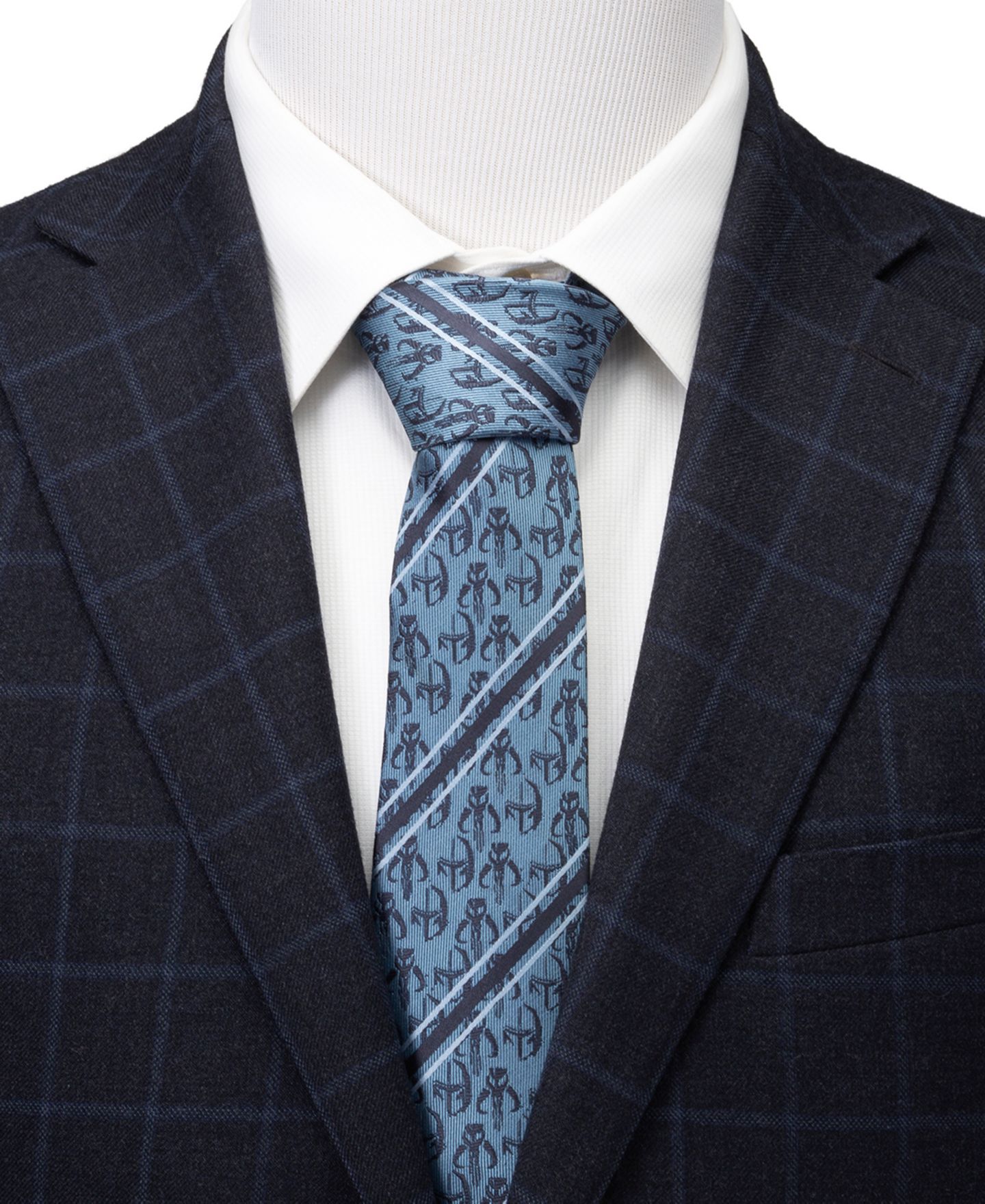 Мужские галстуки Star Wars Mando Stripe Tie, цвет: Синий — фото 3