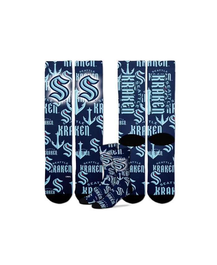 For Bare Feet - Youth Seattle Kraken Montage Socks