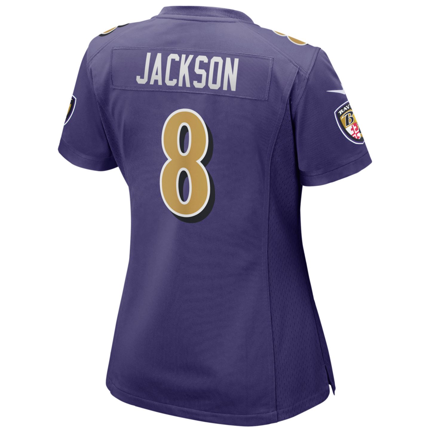 Женский топ Nike Lamar Jackson Baltimore Ravens Game Jersey, цвет: Фиолетовый / Золотой — фото 1