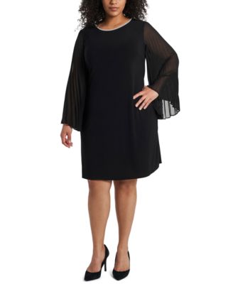 msk plus size beaded shift dress